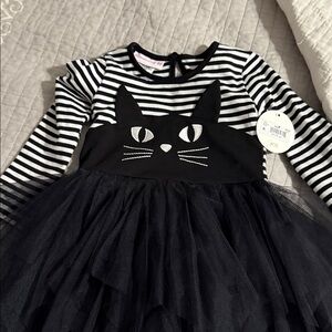 Bonnie Baby Black and White Striped Dress